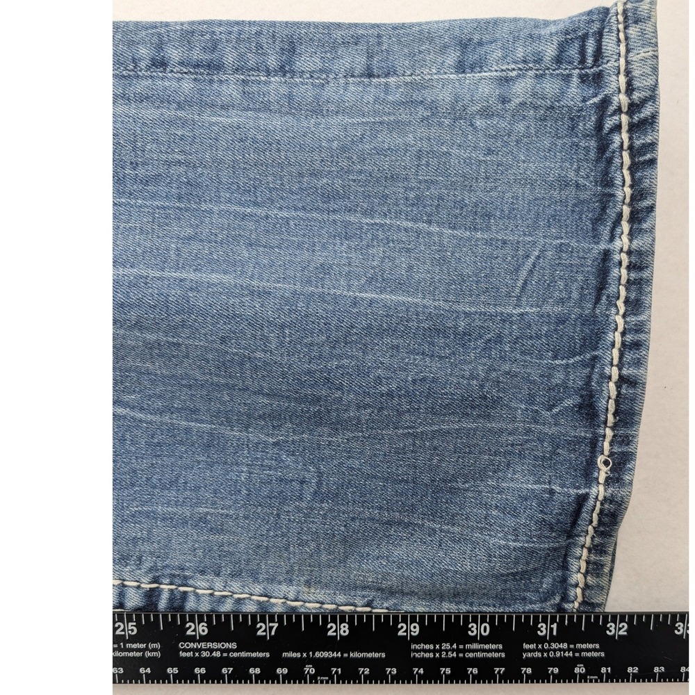 Vigoss The New York Bootcut Jeans Womens 13/14 Blue Embellished Stretch - Picture 8 of 9